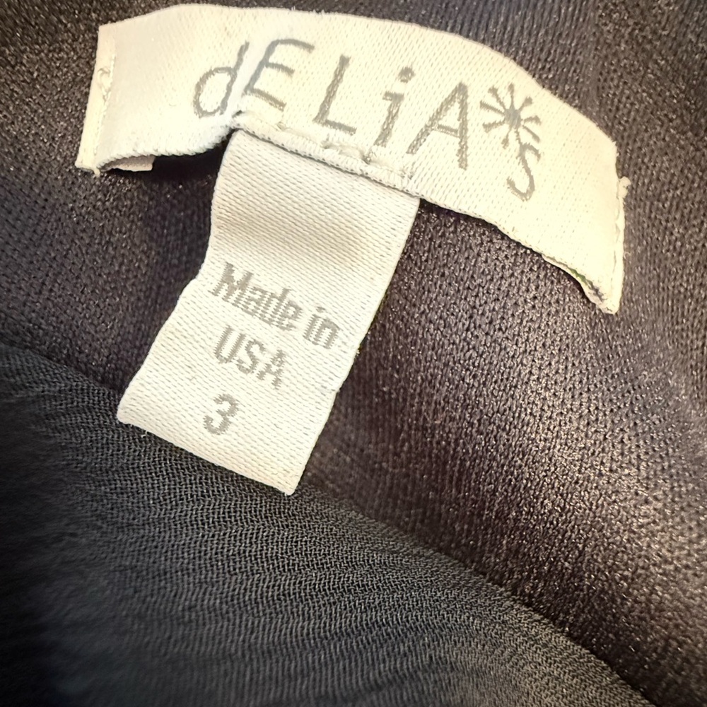 Delia’s floral one shoulder mini dress black pink green SZ 3 - Picture 7 of 14